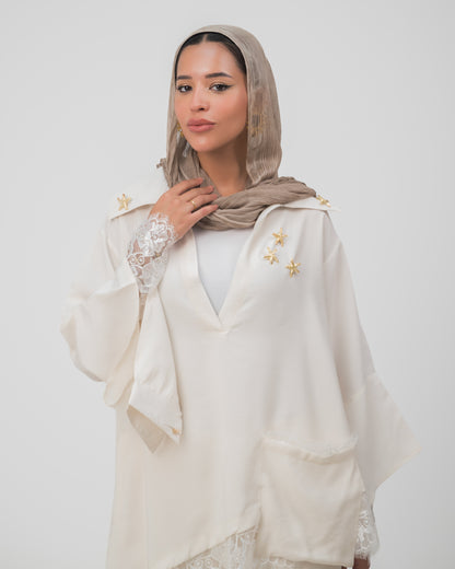 Camellia Blouse White - White Lace