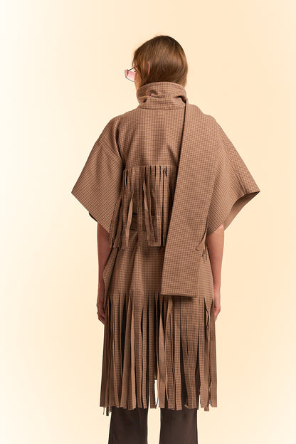 Fringe Cape - Brown