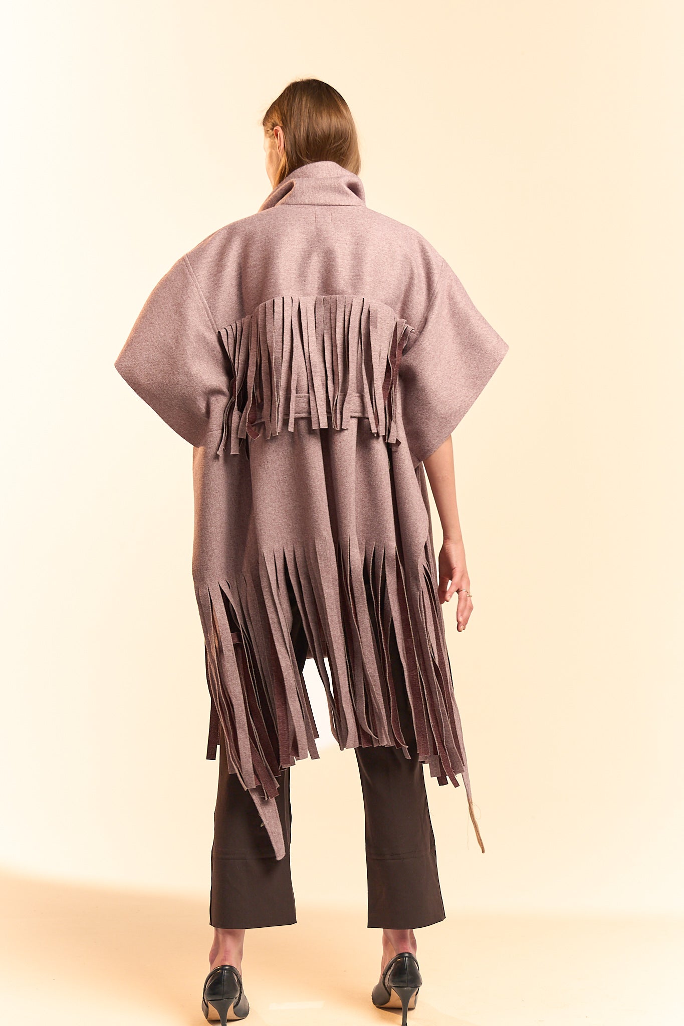 Fringe Cape - Pink