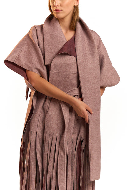 Fringe Cape - Pink