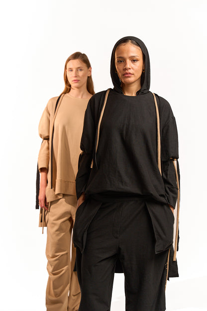 Raw set - Black in Beige