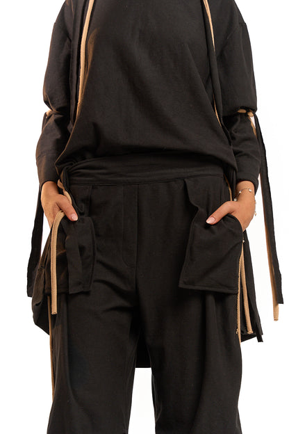 Raw set - Black in Beige