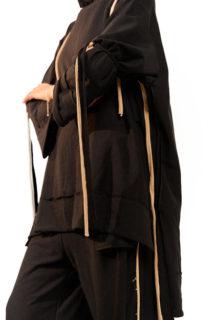 Raw set - Black in Beige