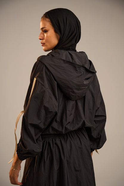 Reva Jacket - Black in Beige
