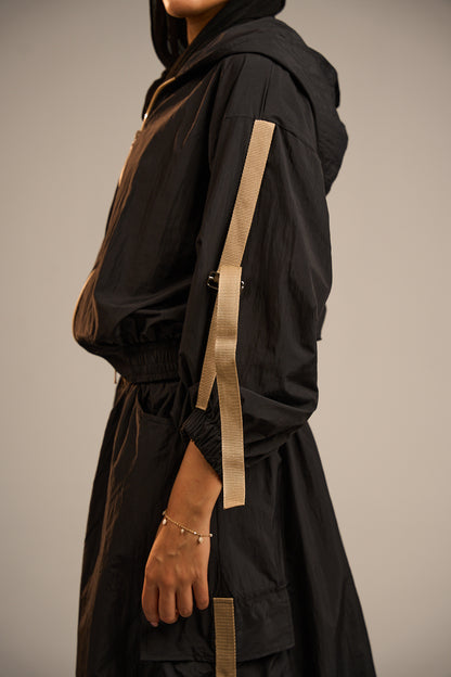 Reva Jacket - Black in Beige