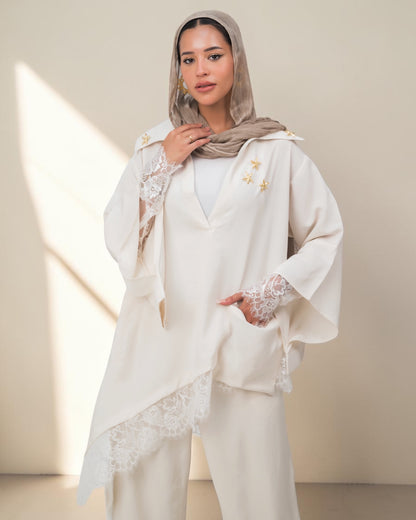 Camellia Set White - White Lace