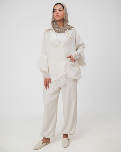 Camellia Set White - White Lace