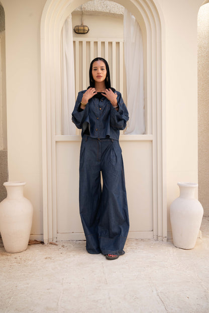 Ballon Pants - Dark Blue Jeans