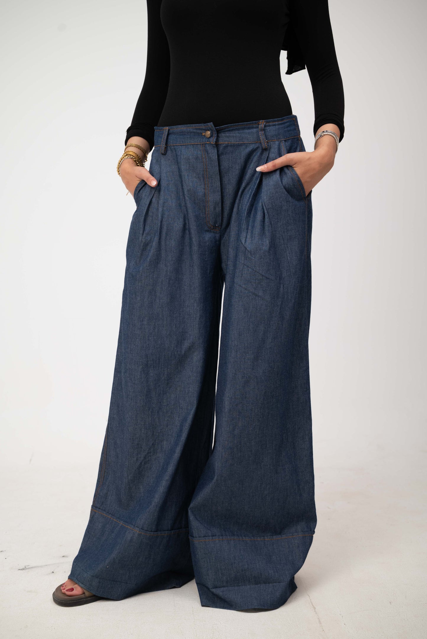 Ballon Pants - Dark Blue Jeans