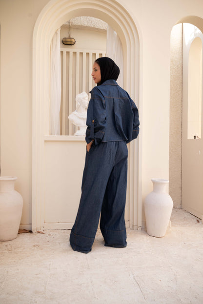 Ballon Pants - Dark Blue Jeans