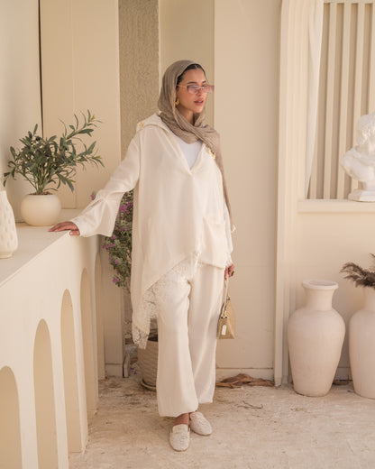 Camellia Set White - White Lace