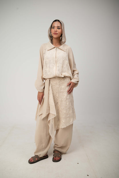 Floral Jacket - Beige