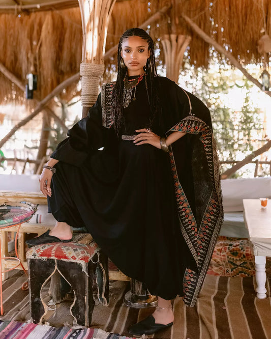 Aribian kaftan with traditional add