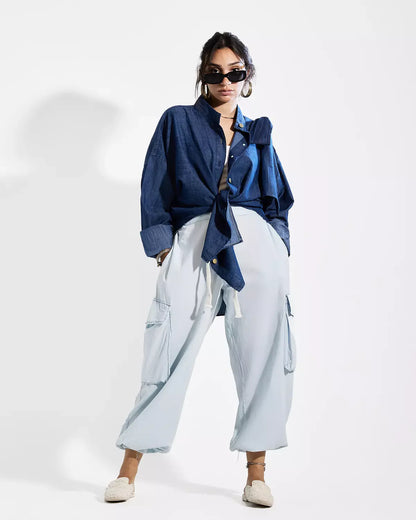 Bow Denim Shirt