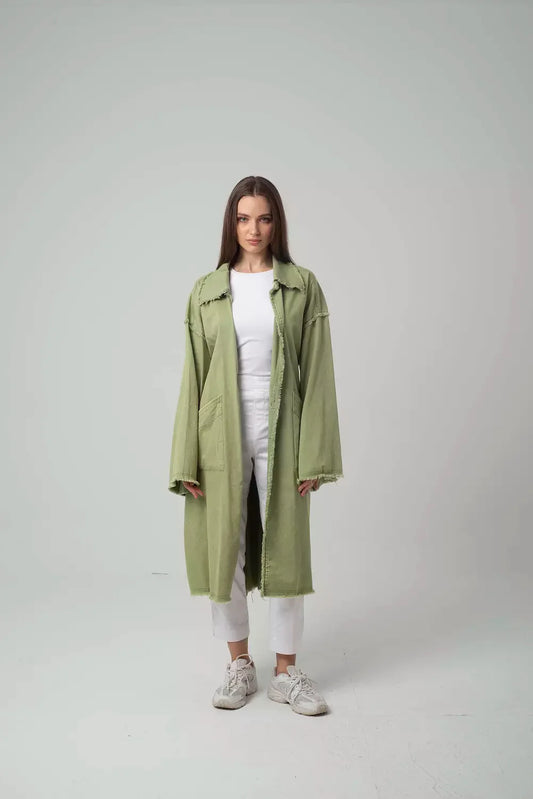 Green Denim Coat